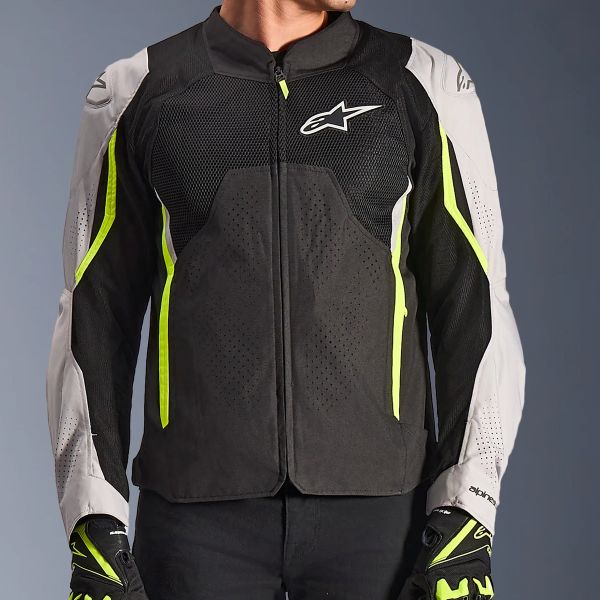 Alpinestars Ast V3 Air Black Silver Yellow Fluo
