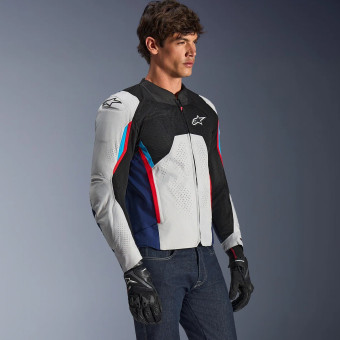 Alpinestars Ast V3 Air Silver Deep Blue Bright Red