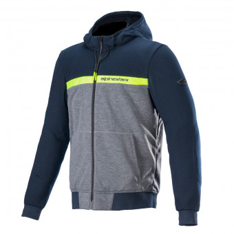 Motorcycle Jackets Alpinestars Chrome Street Hoodie Dark Navy Grey Melange