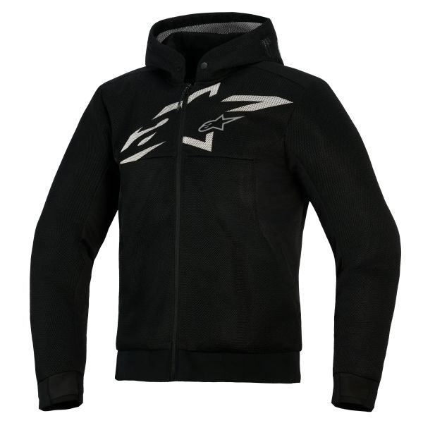 Motorcycle Jackets Alpinestars Chrome Superairflow Hoodie Black Dark Gray White