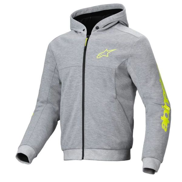 Motorcycle Jackets Alpinestars Chrome V2 Sport Sport Gray Heather Fluo Yellow Motorcycle Jackets Alpinestars Chrome V2 Sport Sport Gray Heather Fluo Yellow