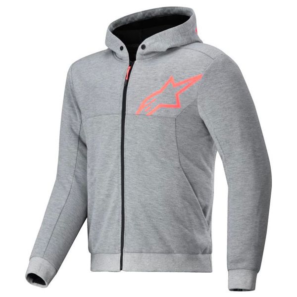 Motorcycle Jackets Alpinestars Chrome V2 Sport Sport Gray Heather Red Fluo Motorcycle Jackets Alpinestars Chrome V2 Sport Sport Gray Heather Red Fluo