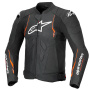 Motorcycle Jackets Alpinestars Dusk Airflow Leather Black Red Fluo