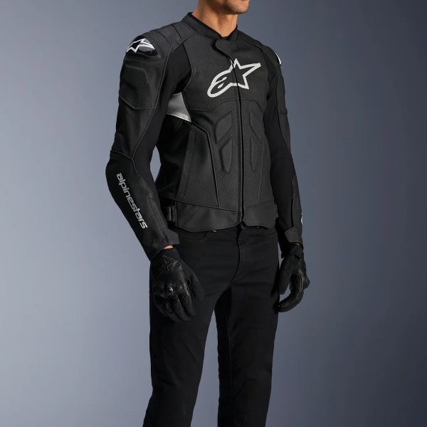 Alpinestars Dusk Airflow Leather Black White