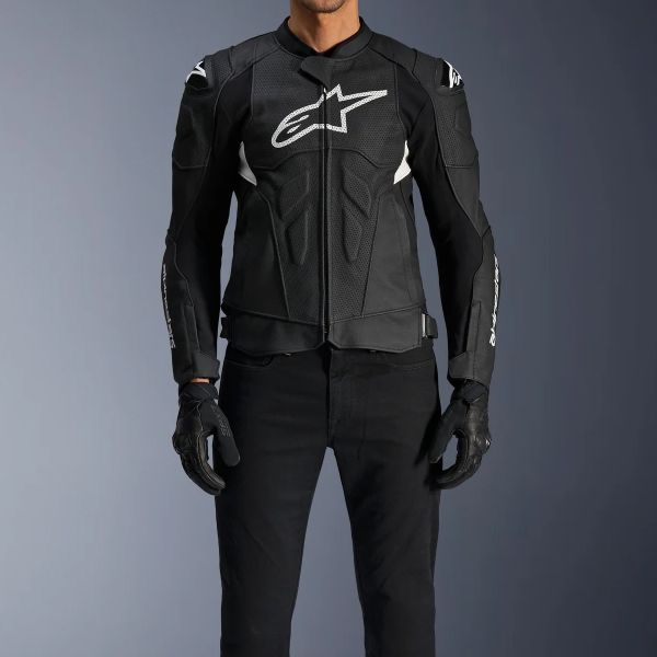 Alpinestars Dusk Airflow Leather Black White