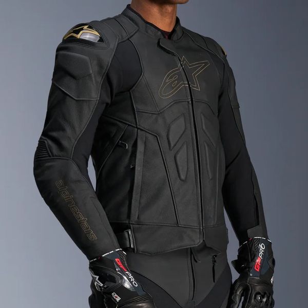 Alpinestars Dusk Leather Black Laser