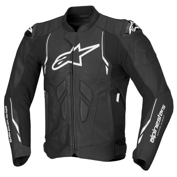 Motorcycle Jackets Alpinestars Dusk Leather Black White Motorcycle Jackets Alpinestars Dusk Leather Black White