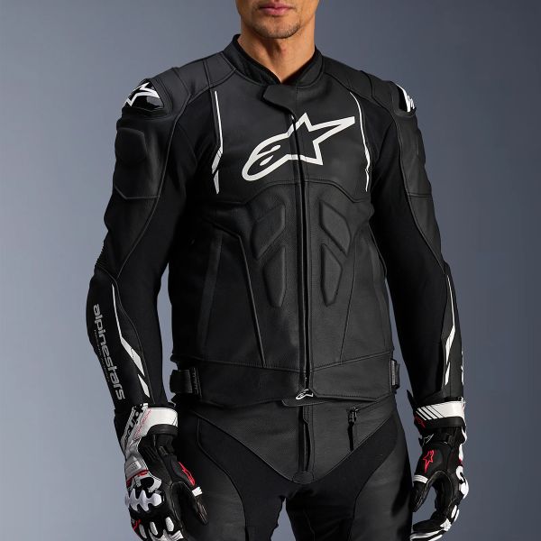 Alpinestars Dusk Leather Black White