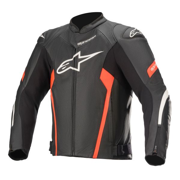 Motorcycle Jackets Alpinestars Faster V2 Airflow Black White Red Fluo