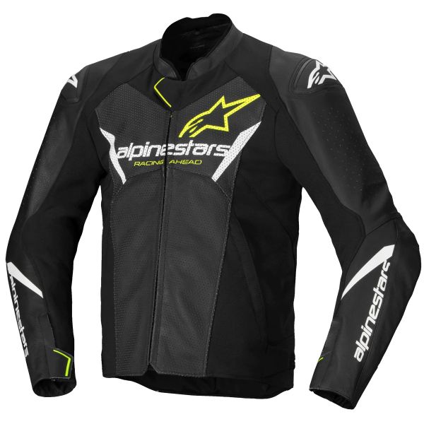 Motorcycle Jackets Alpinestars Faster V3 Airflow Black White Yellow Fluo Motorcycle Jackets Alpinestars Faster V3 Airflow Black White Yellow Fluo