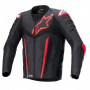 Motorcycle Jackets Alpinestars Fusion Leather Black Red Fluo