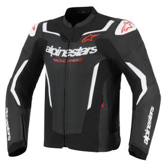 Motorcycle Jackets Alpinestars GP Force V2 Leather Airflow Black White