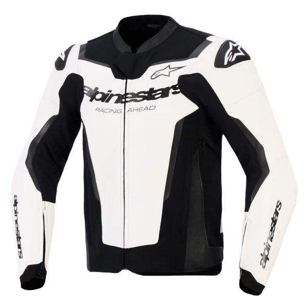 Motorcycle Jackets Alpinestars GP Force V2 Leather White Black