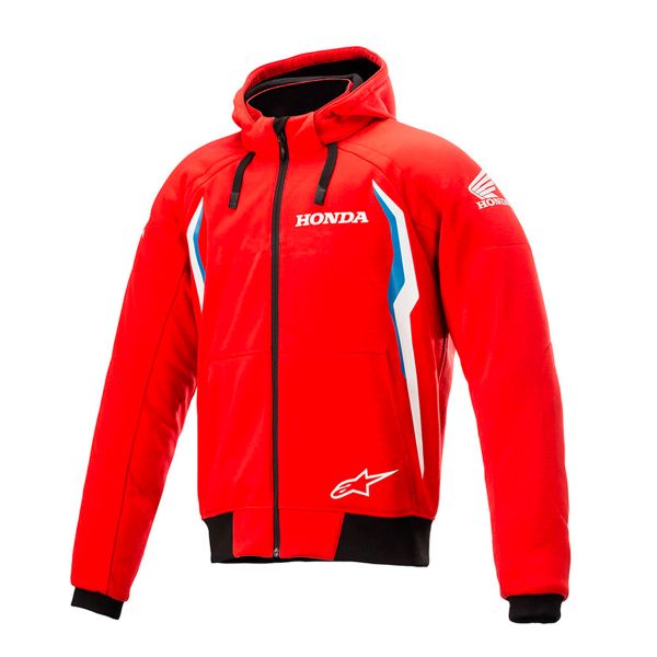 Motorcycle Jackets Alpinestars Honda Chrome V2 Sport Hoodie Bright Blue Red
