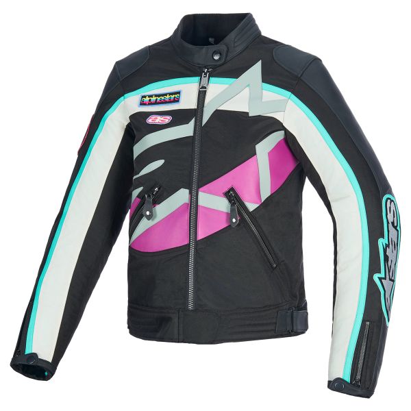Motorcycle Jackets Alpinestars Idles Black Off White Purple