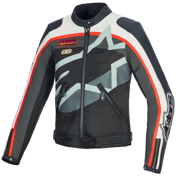 Motorcycle Jackets Alpinestars Idles Off White Flame Red Black