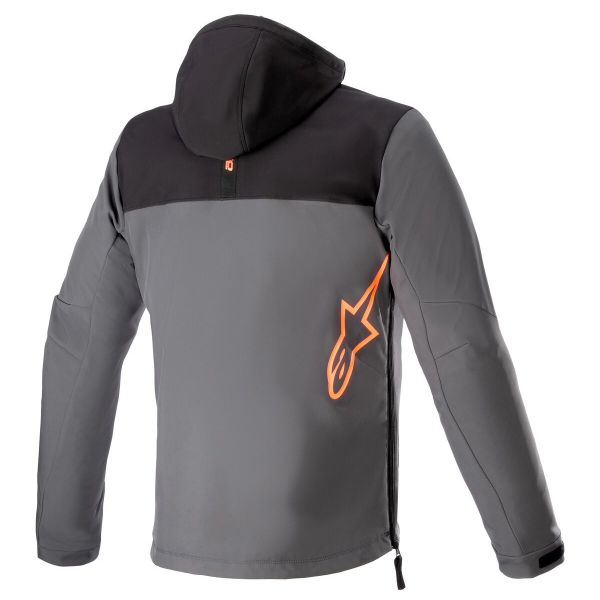 Alpinestars Sherpa Hoodie Black Tar Grey Red Fluo
