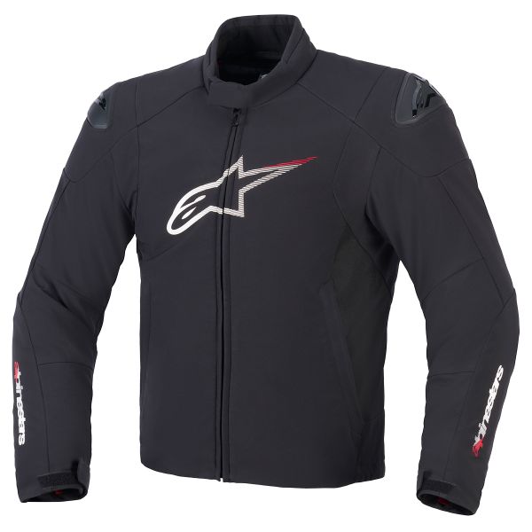 Motorcycle Jackets Alpinestars SMX Waterproof Black White Bright Red