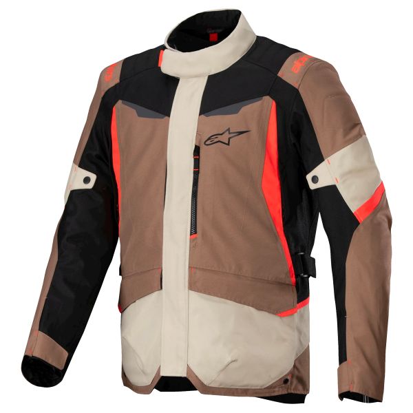Motorcycle Coats Alpinestars ST-1 Waterproof Dark Khaki Sand Black Red Fluo Motorcycle Coats Alpinestars ST-1 Waterproof Dark Khaki Sand Black Red Fluo
