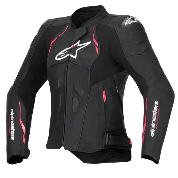 Motorcycle Jackets Alpinestars Stella Dusk Leather Black Diva Pink White Motorcycle Jackets Alpinestars Stella Dusk Leather Black Diva Pink White
