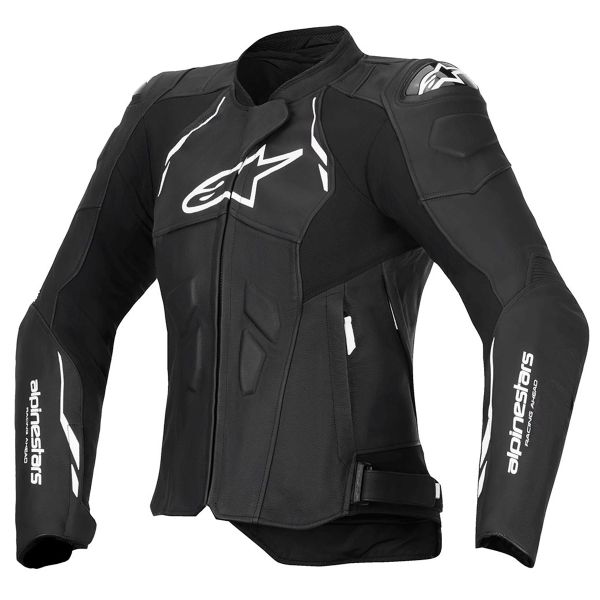 Motorcycle Jackets Alpinestars Stella Dusk Leather Black White Motorcycle Jackets Alpinestars Stella Dusk Leather Black White