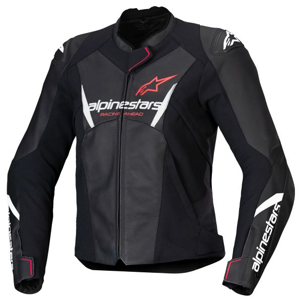 Motorcycle Jackets Alpinestars Stella Faster V3 Black White Fluo Coral Motorcycle Jackets Alpinestars Stella Faster V3 Black White Fluo Coral