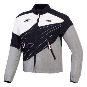 Motorcycle Jackets Alpinestars Stella Moshell Black Fur Gray Off White Pink