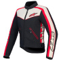 Motorcycle Jackets Alpinestars Stella T-Dyno WR Black Ecru Bright Red