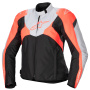 Motorcycle Jackets Alpinestars Stella T-Jaws V4 WP Black Ice Gray Fluo Coral