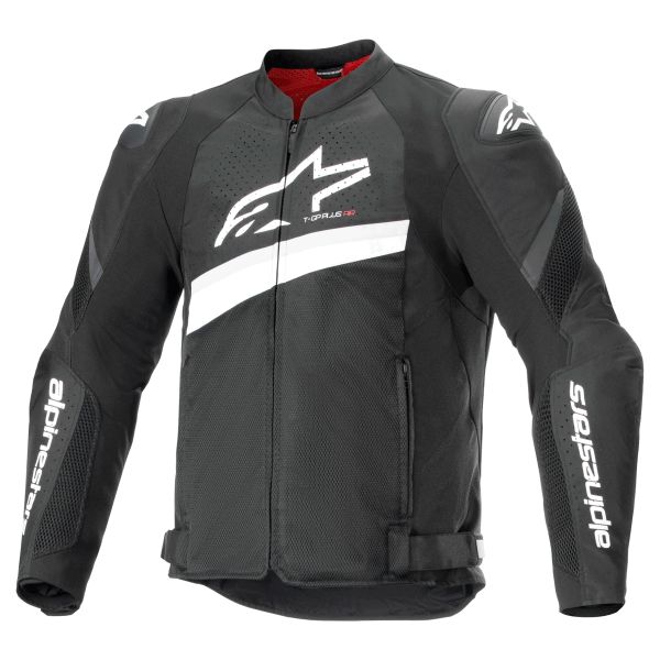 Motorcycle Jackets Alpinestars T-GP Plus R V4 Airflow Black White Motorcycle Jackets Alpinestars T-GP Plus R V4 Airflow Black White