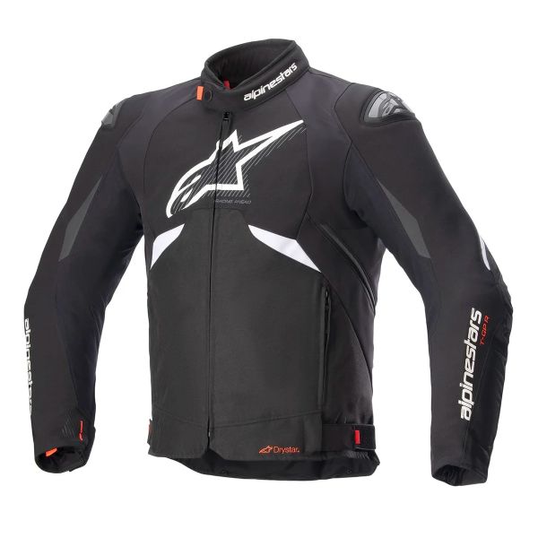 Motorcycle Jackets Alpinestars T-GP R V3 Drystar Black White Motorcycle Jackets Alpinestars T-GP R V3 Drystar Black White