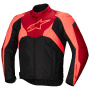 Motorcycle Jackets Alpinestars T-Jaws V4 WP Black Red Fluo Dark Red