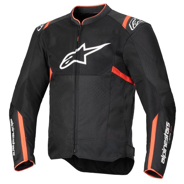 Motorcycle Jackets Alpinestars T-SPS Air V2 Black Red Fluo Motorcycle Jackets Alpinestars T-SPS Air V2 Black Red Fluo