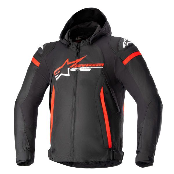 Motorcycle Jackets Alpinestars Zaca Waterproof Black Bright Red White