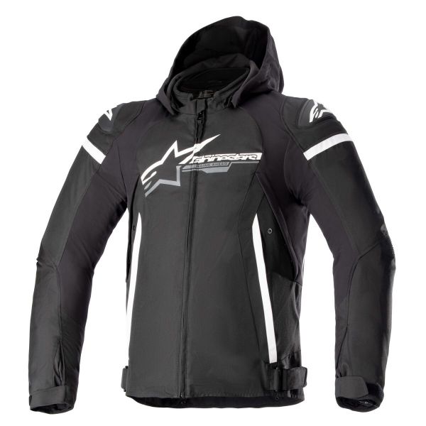 Motorcycle Jackets Alpinestars Zaca Waterproof Black White Motorcycle Jackets Alpinestars Zaca Waterproof Black White
