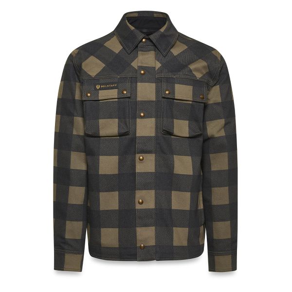 Motorcycle Jackets Belstaff Mansion Olive Black shirt