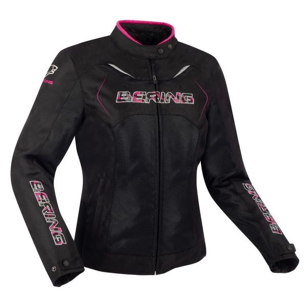 Motorcycle Jackets Bering Lady Volga Black Fuchsia