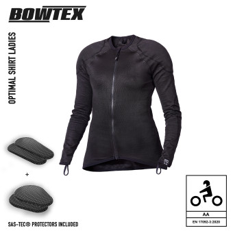 Motorcycle Jackets Bowtex Optimal Shirt Ladies Black