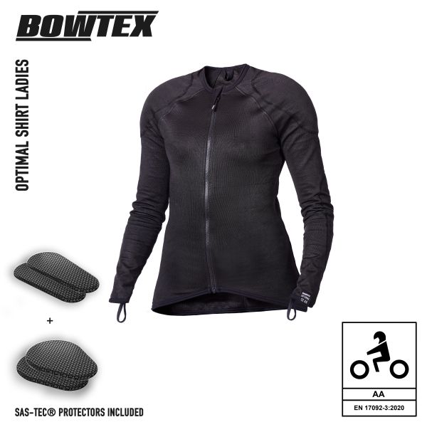 Motorcycle Jackets Bowtex Optimal Shirt Ladies Black