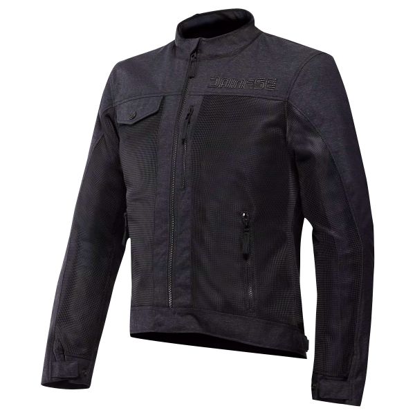 Motorcycle Jackets Dainese Alfama Air Tex Dark Grey Black