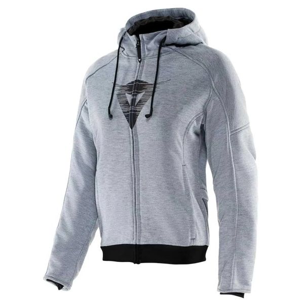 Motorcycle Jackets Dainese Daemon-X Safety Hoodie Full Zip Woman Grey Melange