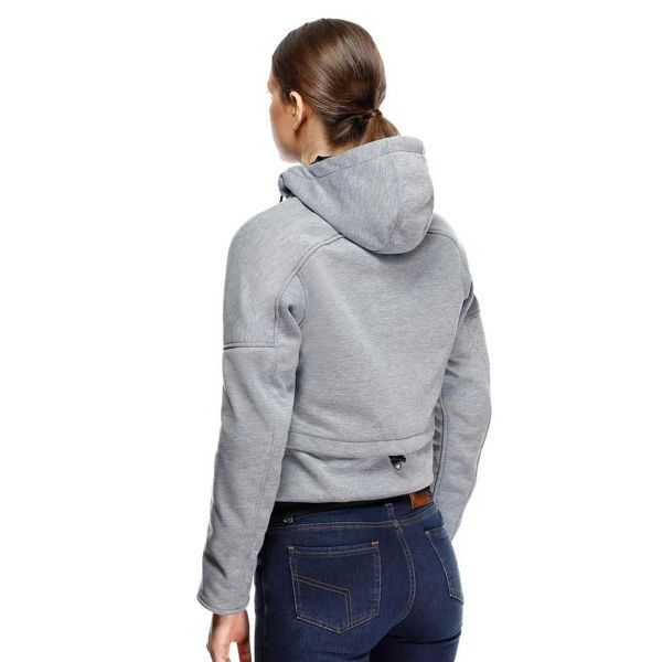 Dainese Daemon-X Safety Hoodie Full Zip Woman Grey Melange