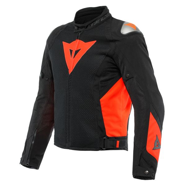 Motorcycle Jackets Dainese Energyca Air Tex Black Fluo Red