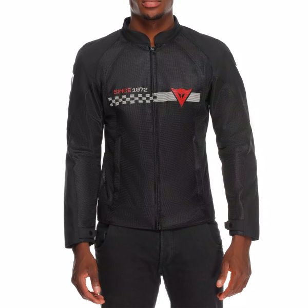 Dainese Herosphere Air Tex Black White Stripes Red
