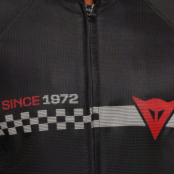 Dainese Herosphere Air Tex Black White Stripes Red