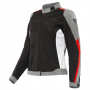 Motorcycle Jackets Dainese Hydra Flux 2 Air Lady D-Dry Black Charcoal Grey Lava Red