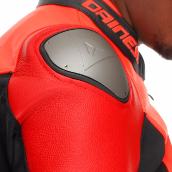 Dainese Iperattiva Leather-Tex Red Fluo Black