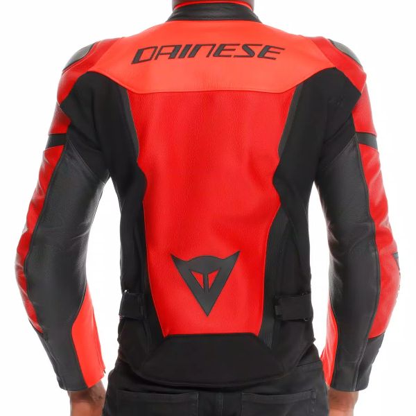 Dainese Iperattiva Leather-Tex Red Fluo Black