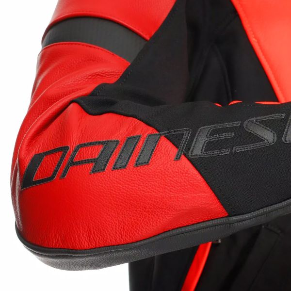 Dainese Iperattiva Leather-Tex Red Fluo Black