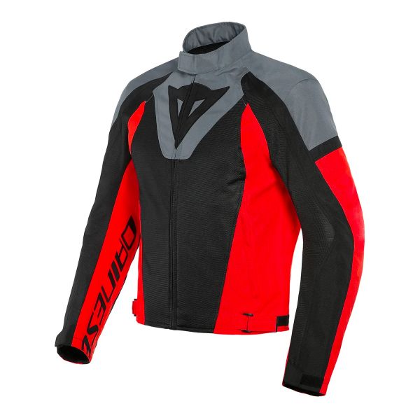 Motorcycle Jackets Dainese Levante Air Black Charcoal Grey Lava Red